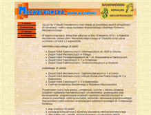Tablet Screenshot of mechatronika.mechaniak.edu.pl